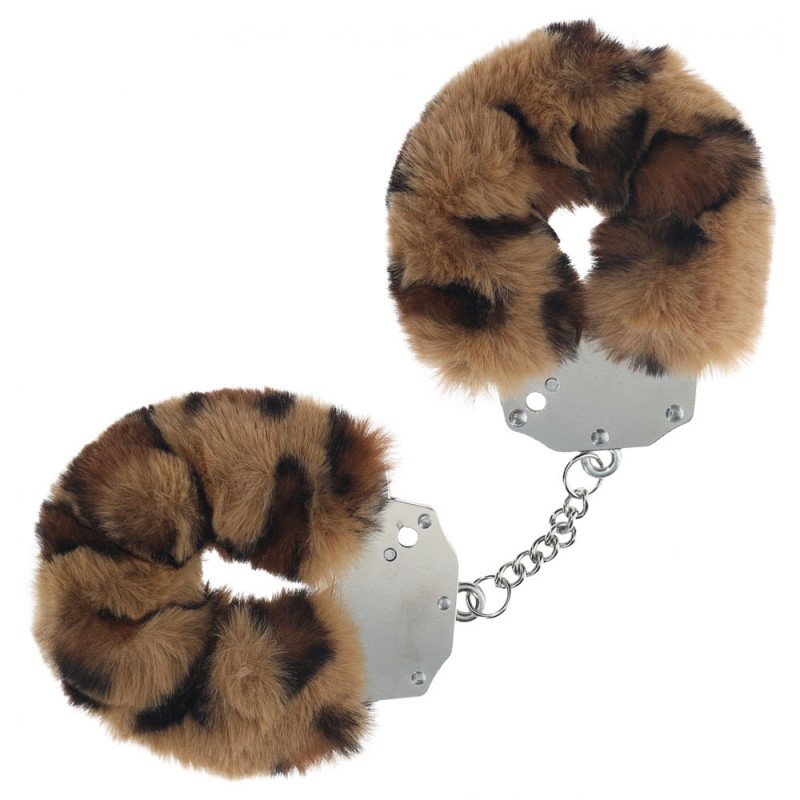 Ouch! Heavy-duty Fluffy Cuffs - Leopard