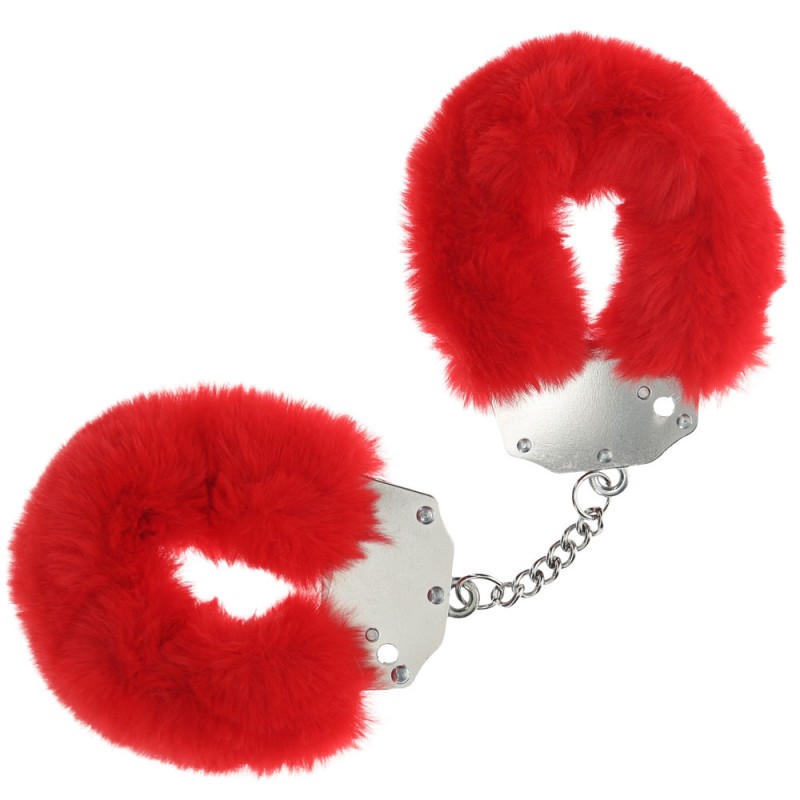 Ouch! Heavy-duty Fluffy Cuffs - Red