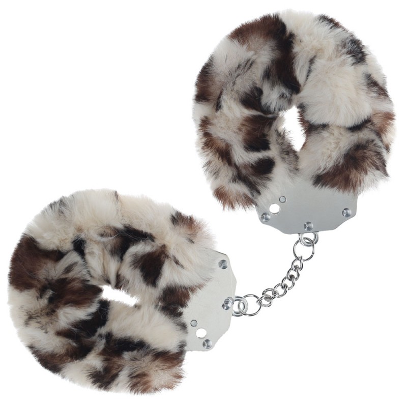 Ouch! Heavy-duty Fluffy Cuffs - Snow Leopard