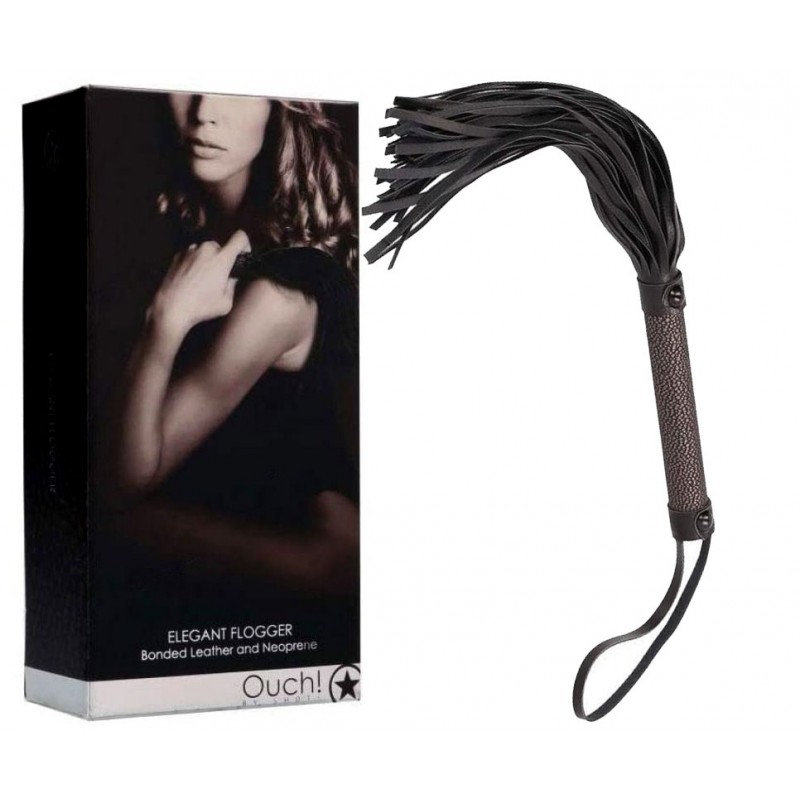 Ouch! Elegant Flogger - Titanium Grey