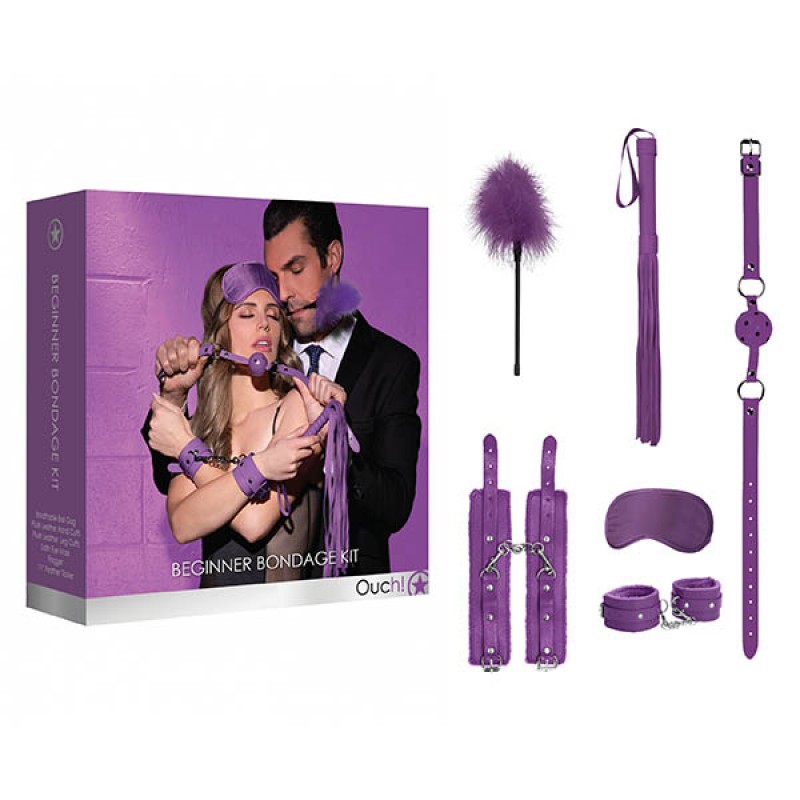 Ouch! Beginners Bondage Kit - Purple