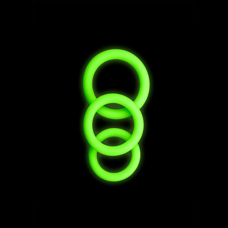 Ouch! Glow in the Dark Cock Ring Set