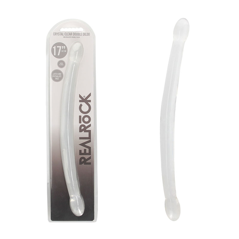 RealRock Double Ended 17-inch Dildo - Clear