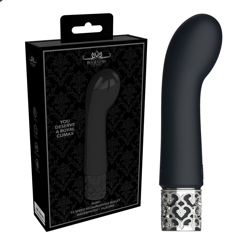 Royal Gems Bijou Silicone Bullet - Black