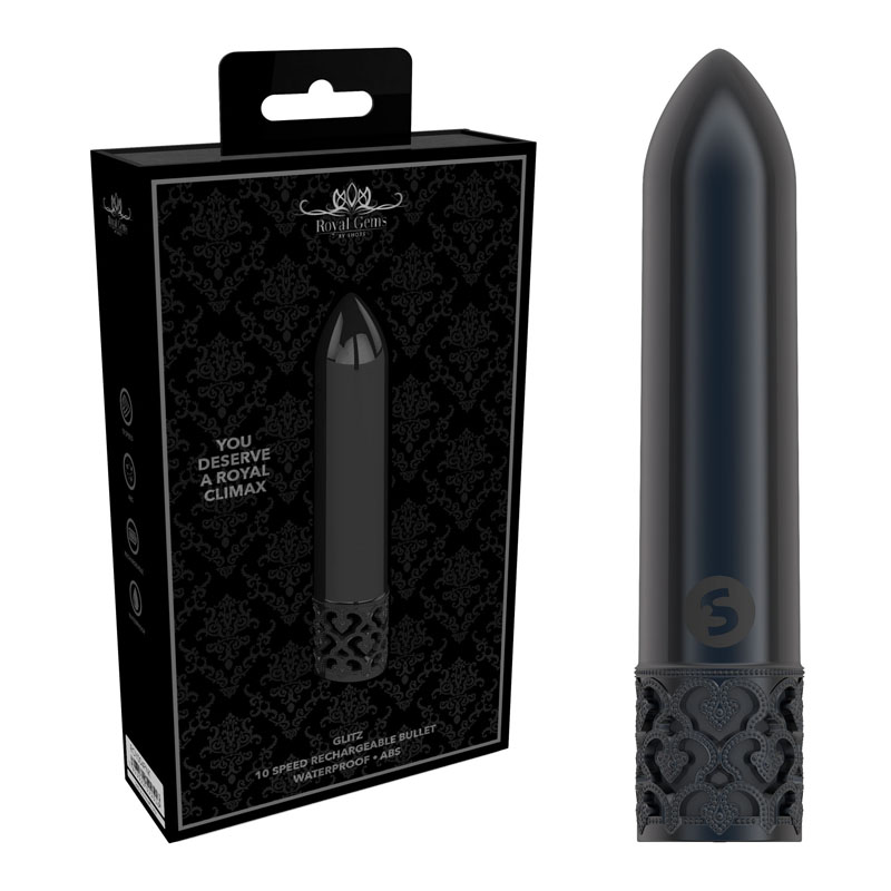 Royal Gems Glitz Rechargeable Bullet - Gunmetal