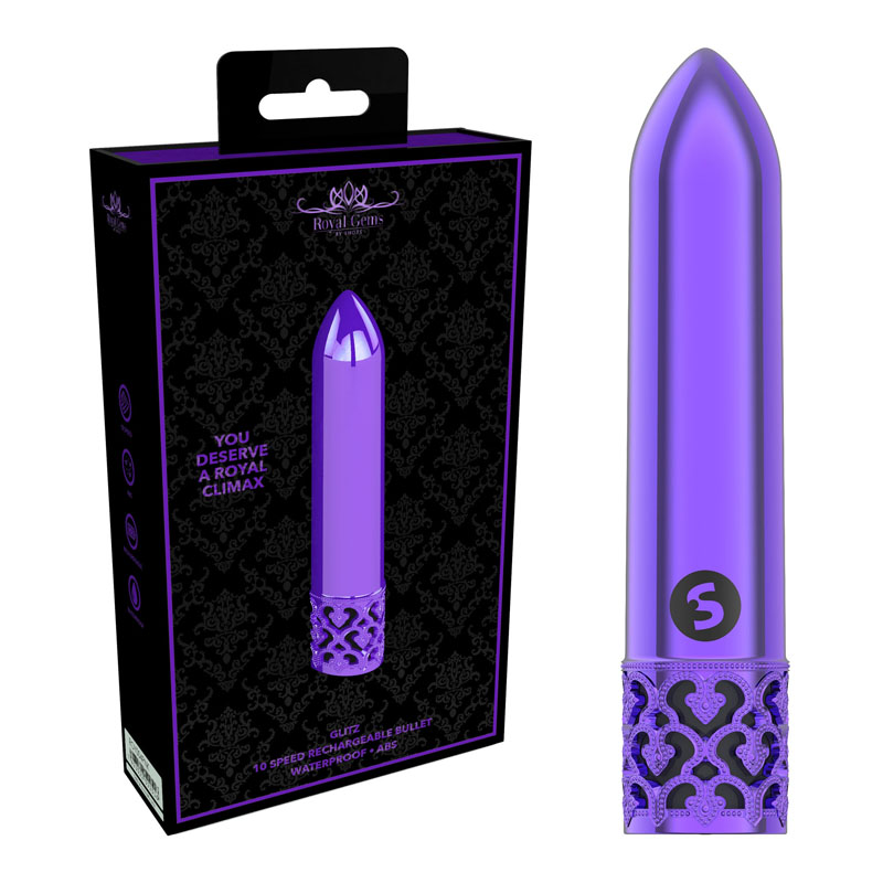 Royal Gems Glitz Rechargeable Bullet - Purple