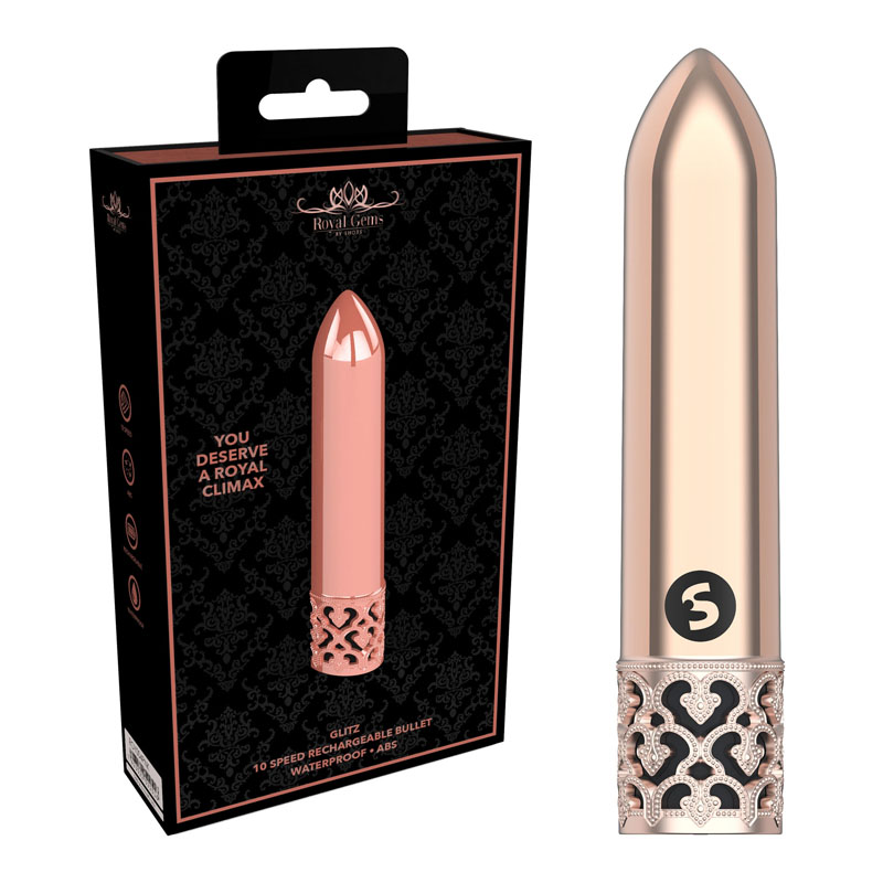 Royal Gems Glitz Rechargeable Bullet - Rose Gold