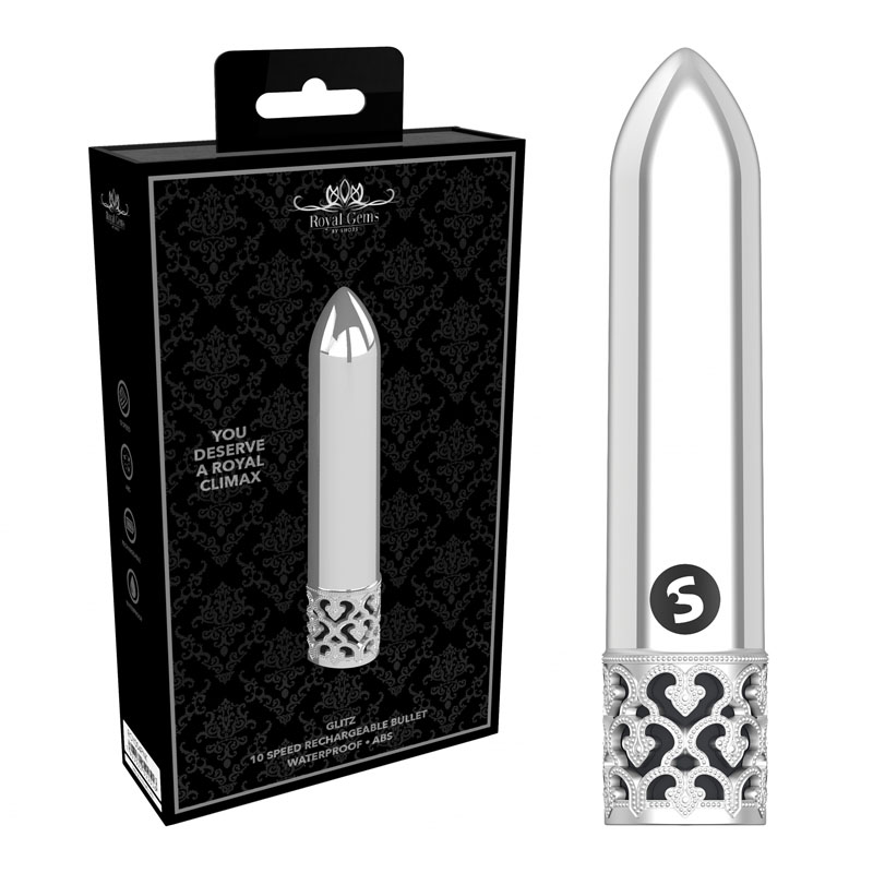 Royal Gems Glitz Rechargeable Bullet - Silver