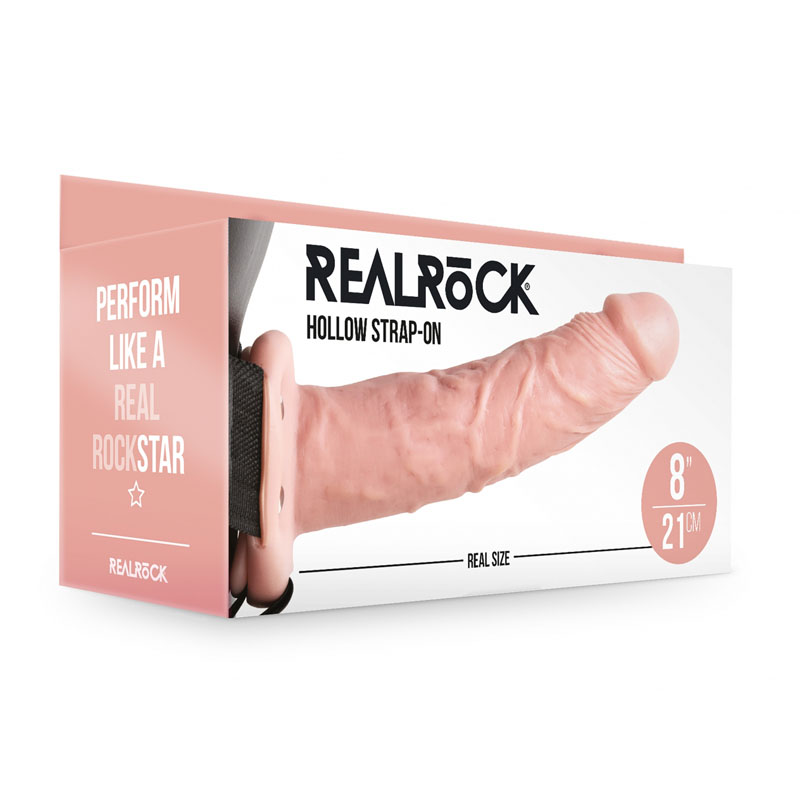 RealRock Hollow Strapon 8'' - Flesh