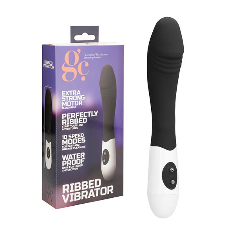 GC. Ribbed Vibrator - Black