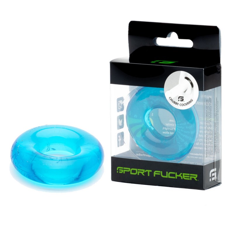 Sport Fucker Rubber Cockring - Blue