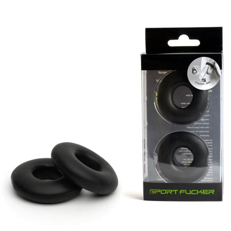 Sport Fucker Stacker Rings - Black