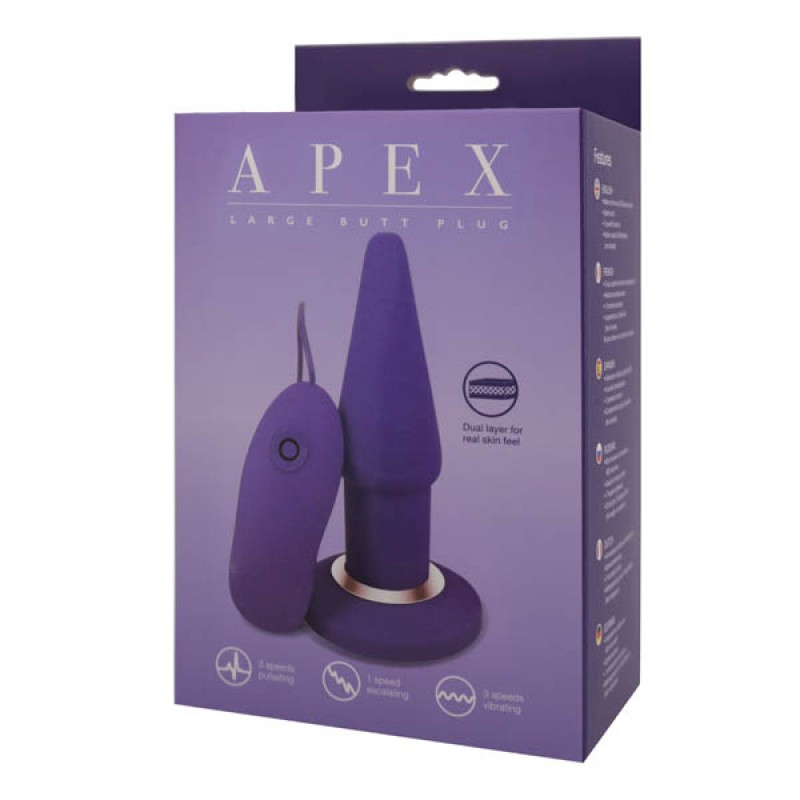 Seven Creations Apex Large Butt Plug - Purple