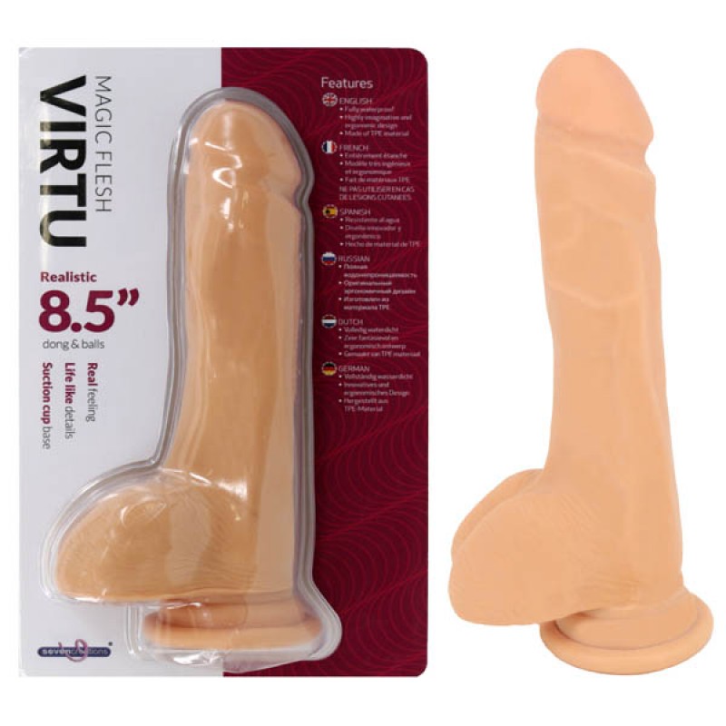 Virtu Magic Flesh Realistic 8.5'' Dong & Balls