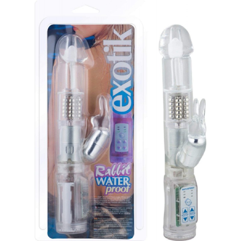 Exotik Rabbit 6'' Pearl Vibrator - Clear