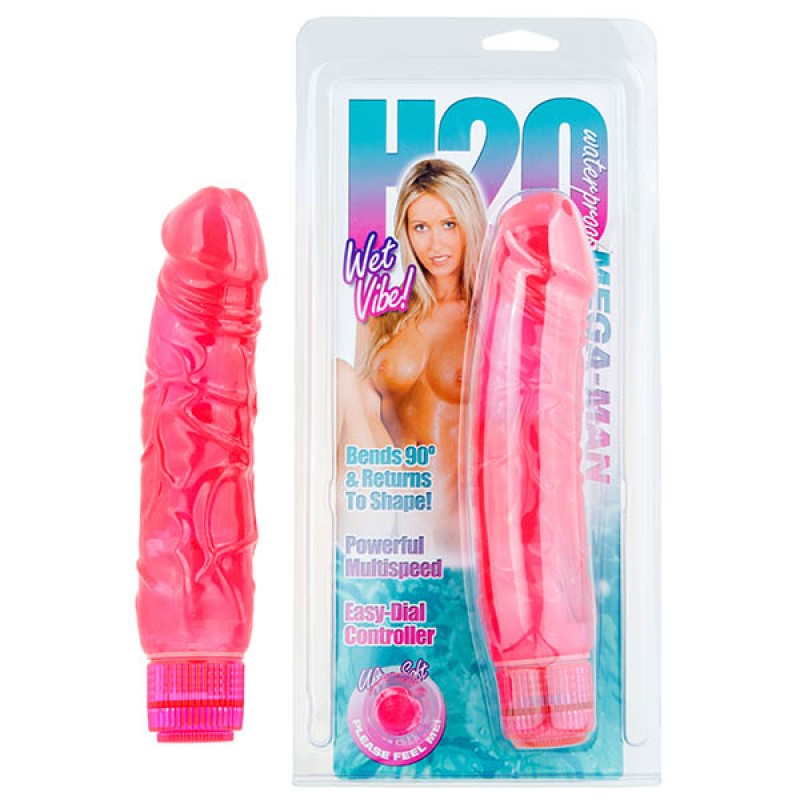 Seven Creations H2O Mega-Man Vibrator - Pink 