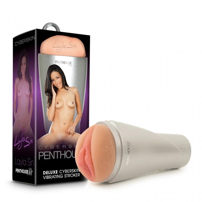 Penthouse Deluxe Vibrating Cyberskin Stroker - Layla Sin