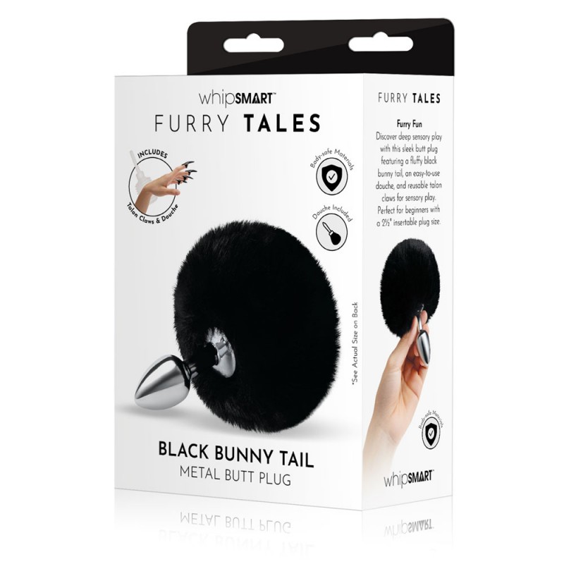 WhipSmart Furry Tales Bunny Tail - Black