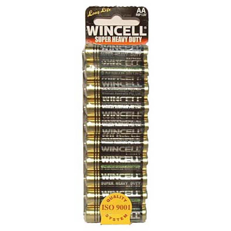 Wincell Super Heavy Duty Batteries - AA 10 Pack