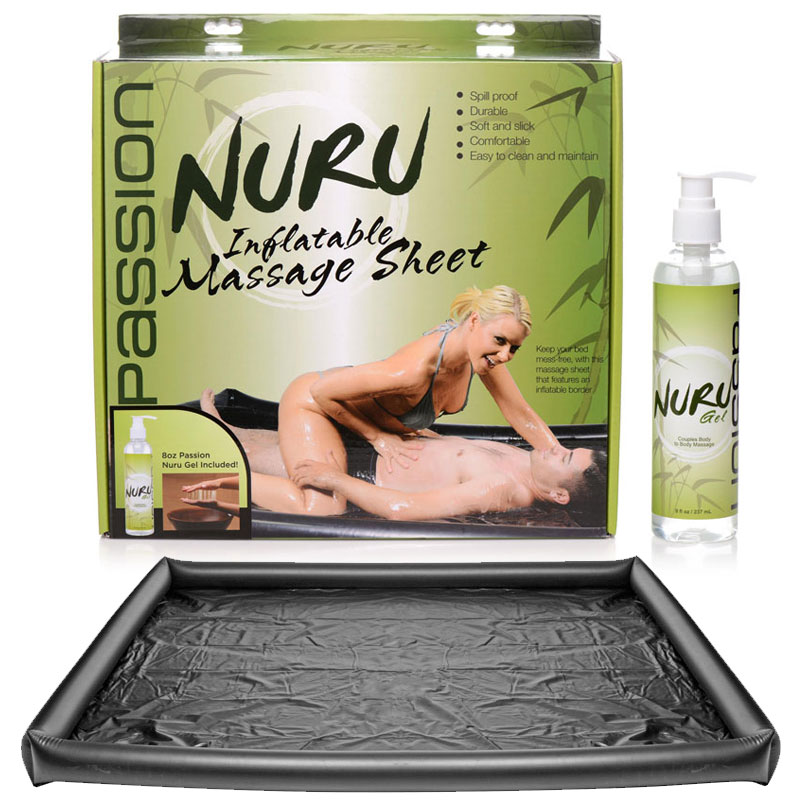 Passion Nuru Inflatable Massage Sheet and Gel Kit