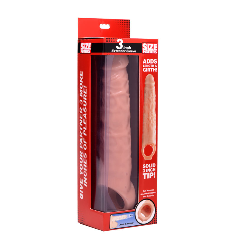 Size Matters 3'' Flesh Penis Extender Sleeve