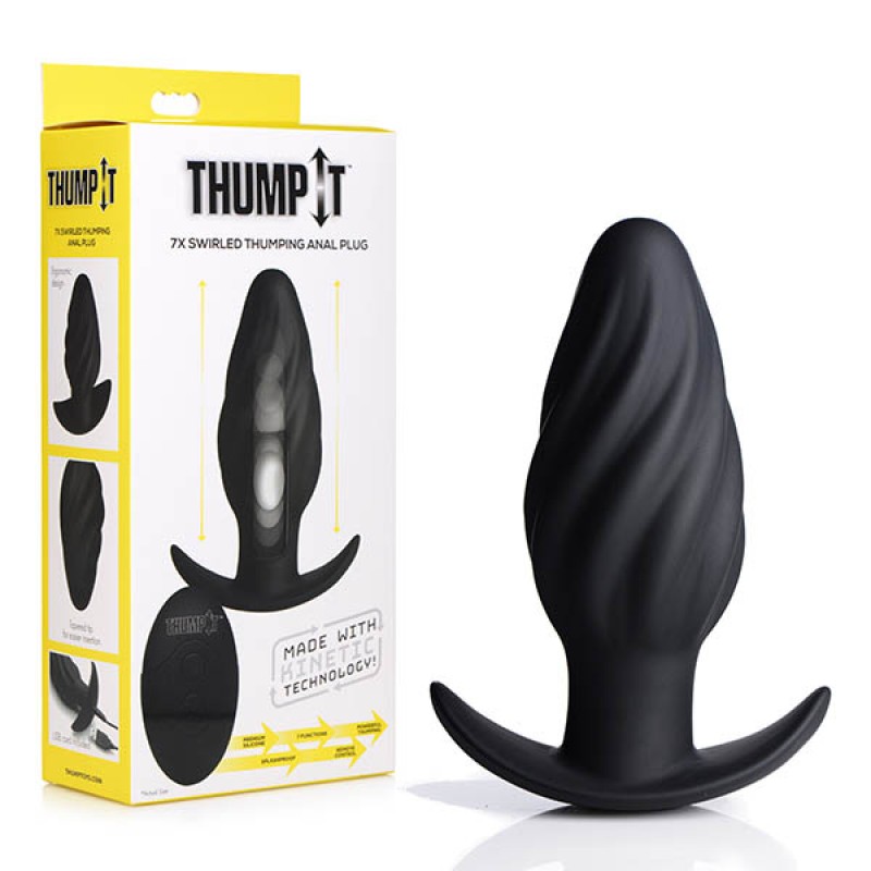 Thump It Kinetic Thumping 7X Swirled Anal Plug