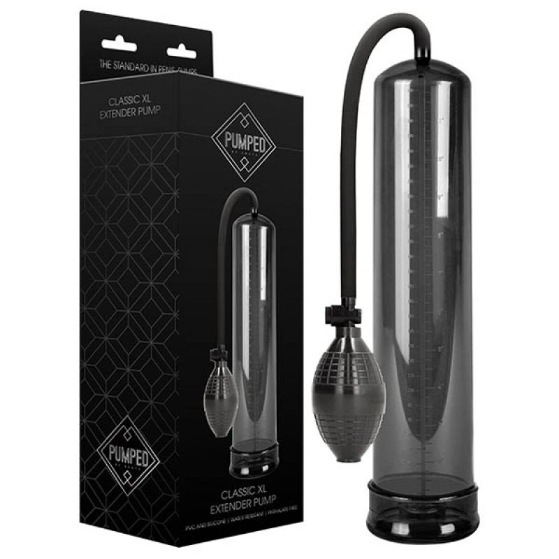 XL Pumped Penis Pump - Black