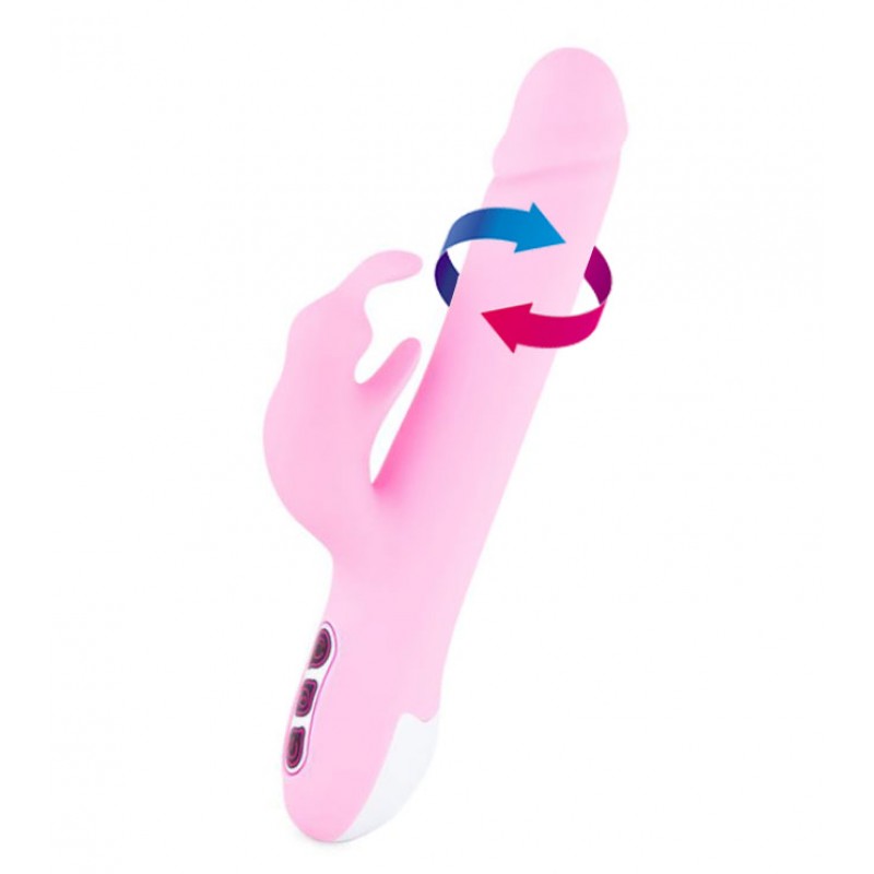 Alvin Rotating Rabbit Vibrator - Light Pink