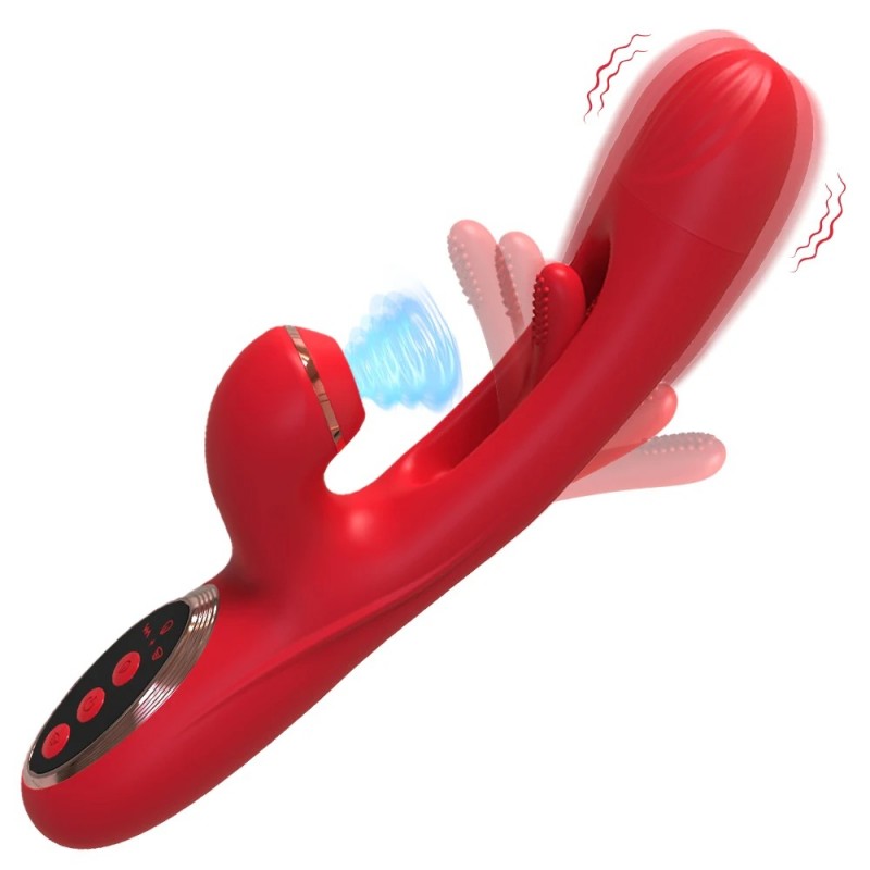 Triple Cherry Suction Rabbit Vibrator